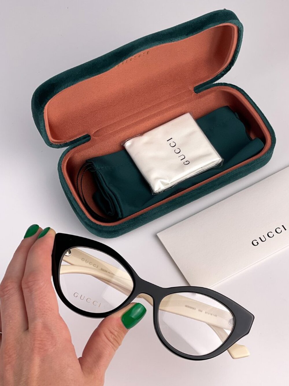 GUCCI GG0959O 002 BLACK/IVORY CAT EYE EYEGLASSES